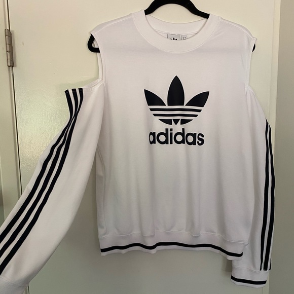 adidas cold shoulder sweatshirt